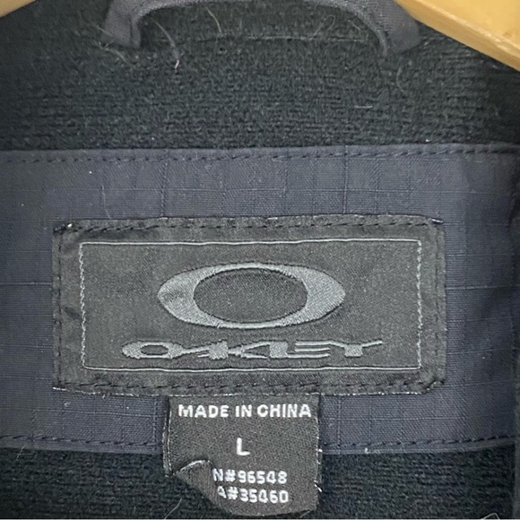 Vintage Oakley Men’s Black Fleece Lined Full Zip Weatherproof Jacket Size Large - Picture 12 of 13